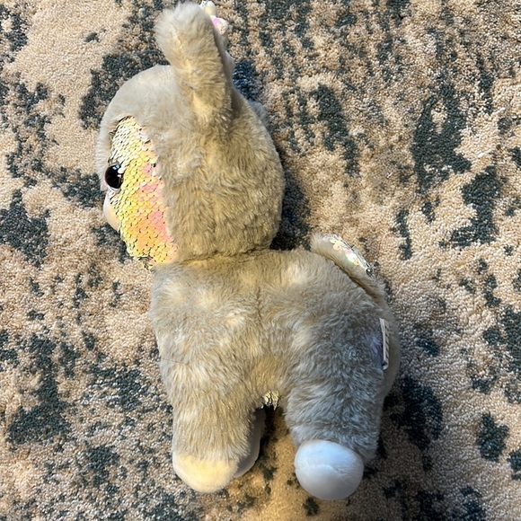 Justice Deer Gray Soft Plush Sequin Stuffed Animal Toy 11" - Picture 4 of 7